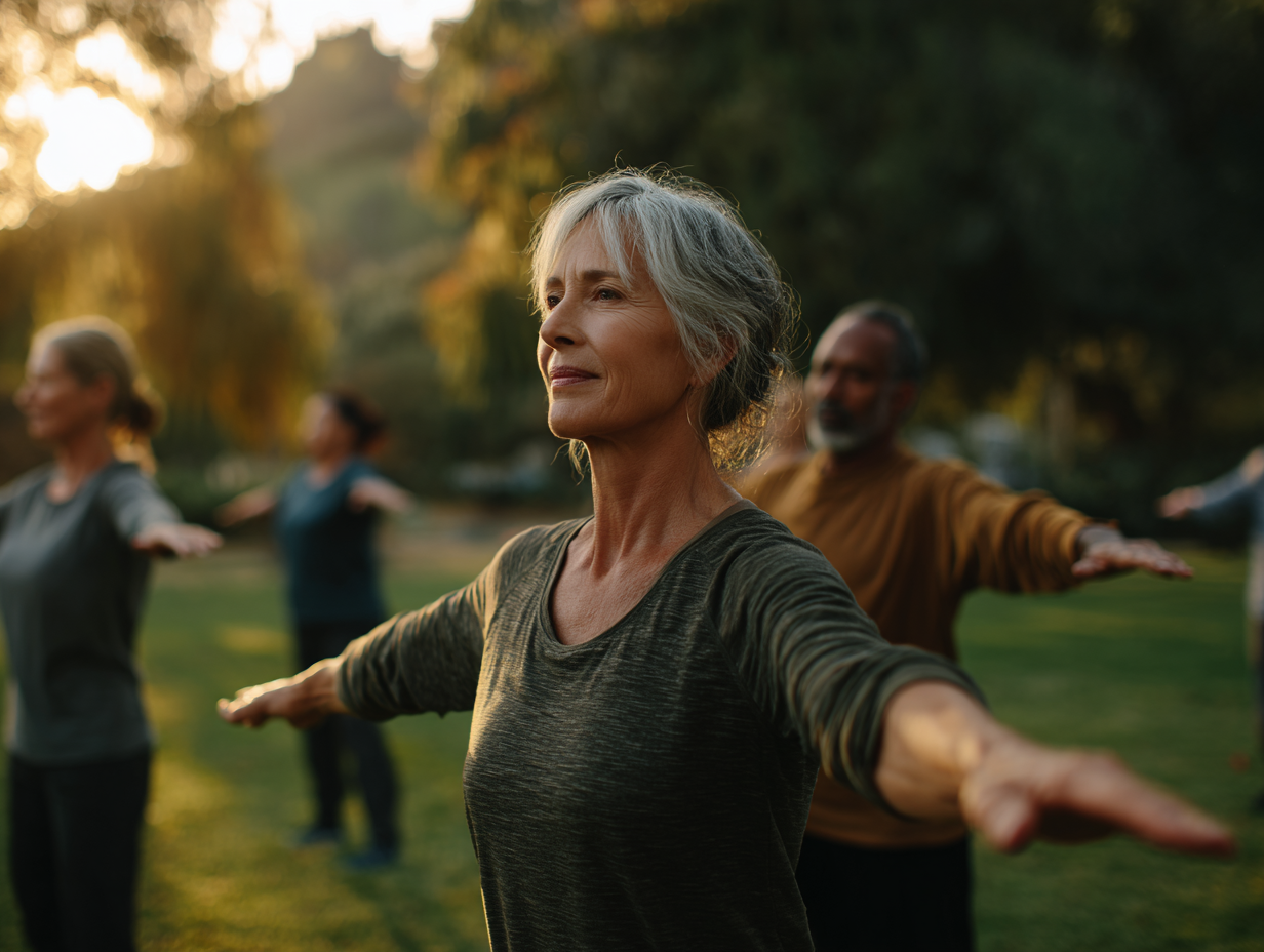 Люди виконують вправи для суглобів